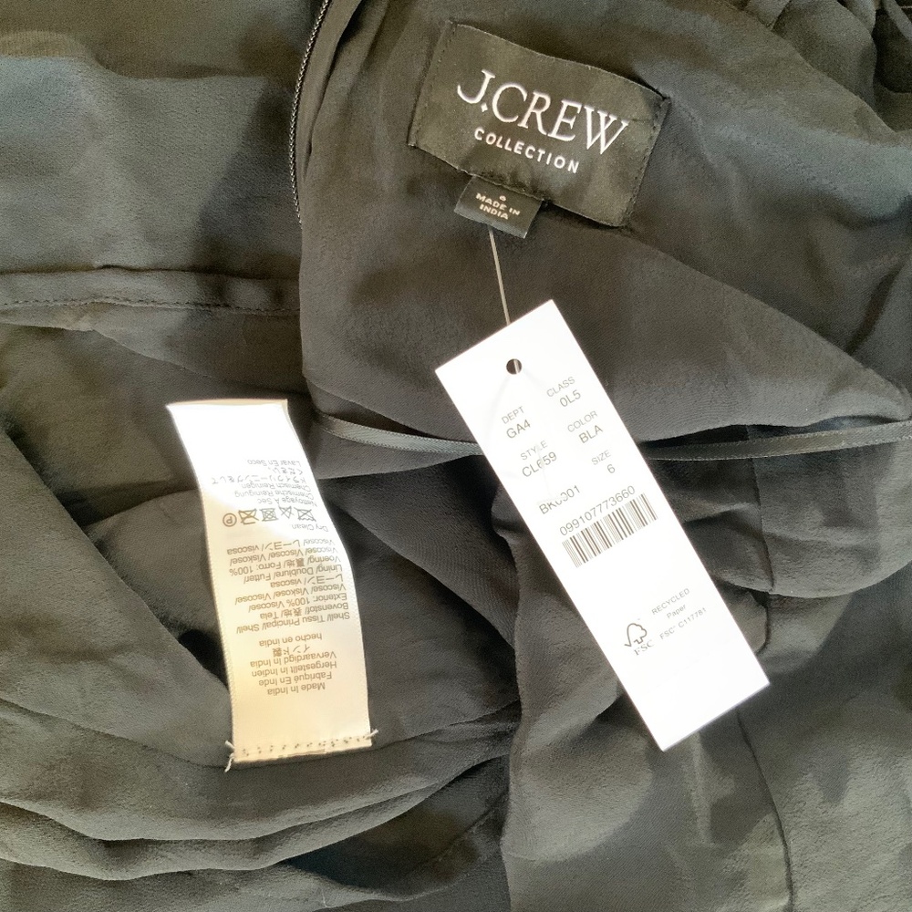 J. Crew Collection Rosette-strap Sheath Dress in Chiffon - Picture 16 of 16